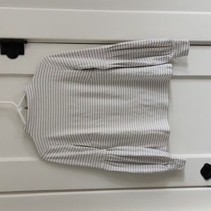 Ann Taylor balloon sleeve mock neck top